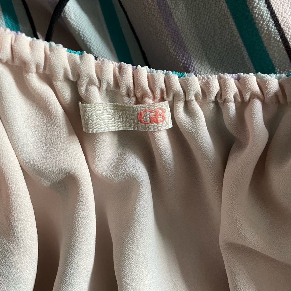 Striped One-Shoulder Dress with Ruffle - Picture 11 of 11